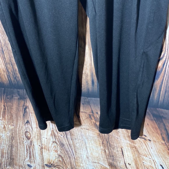 Reebok Men’s Black Sweatpants Wideleg Jogger Logo Zipper Pockets Size 2XL - Picture 2 of 9